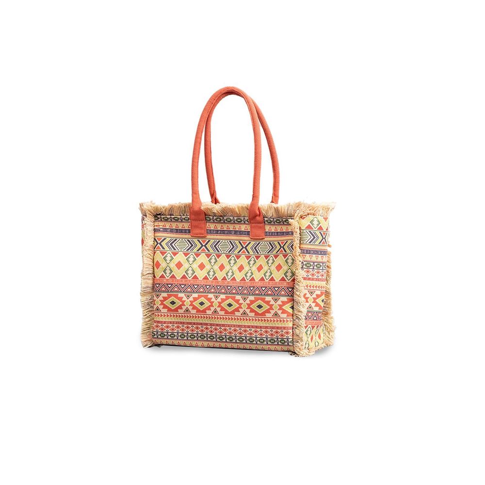 Canvas Handbag Ethnic Style Tote Shoulder Bag With Tassels Summer Beach :'D